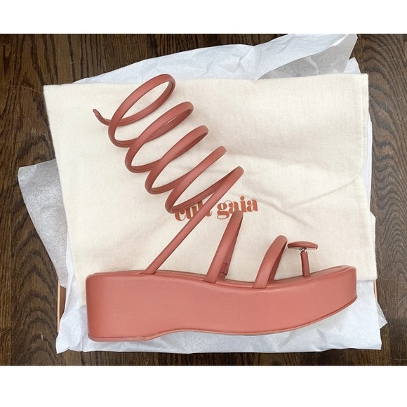 $498 Cult Gaia Alba Jasper Leather Gladiator Platform Wedge Sandals Pumps 36 NEW - Picture 6 of 10